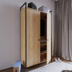 Armario Gardırop L614 roble Practica Hogar