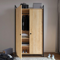 Armario Gardırop L614 roble Practica Hogar