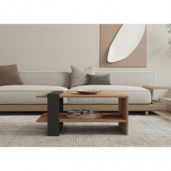 Mesa de centro Ova antracita roble Practica Hogar