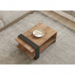 Mesa de centro Ova antracita roble Practica Hogar