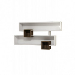 Estante de pared Karen blanco nogal Practica Hogar