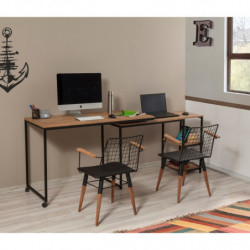 Escritorio de estudio Bera pino atlántico negro Practica Hogar