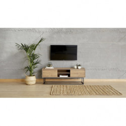 Mueble TV Laxus 140 negro nogal Practica Hogar