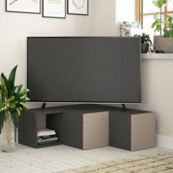 Mueble TV Compact antracita marrón claro Practica Hogar