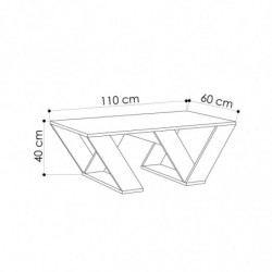 Mesa de centro Pipra blanco Practica Hogar