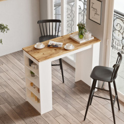 Mesa de bar ST1-AW pino atlántico blanco Practica Hogar