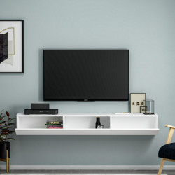 Mueble TV Terra Blanco Practica Hogar