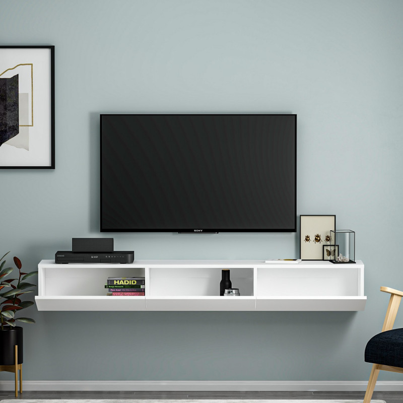 Mueble TV Terra Blanco Practica Hogar Mueble TV Terra Blanco Practica Hogar