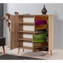 Mueble auxiliar Multilux-726 sonoma roble Practica Hogar