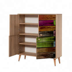 Mueble auxiliar Multilux-726 sonoma roble Practica Hogar