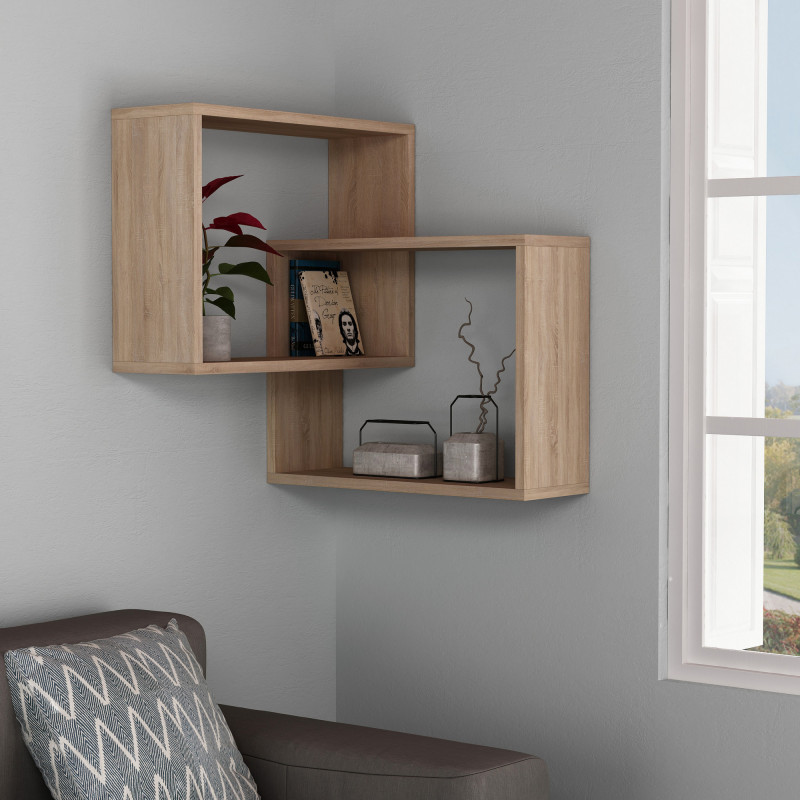 Estante de pared Ring sonoma roble Practica Hogar Estante de pared Ring sonoma roble Practica Hogar