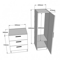 Mueble auxiliar CC6-W blanco Practica Hogar