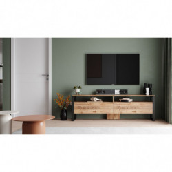 Mueble TV con estante ML19-A pino atlántico Practica Hogar