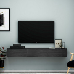 Mueble TV Terra Negro Practica Hogar