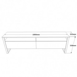 Mueble TV con estante ML19-A pino atlántico Practica Hogar