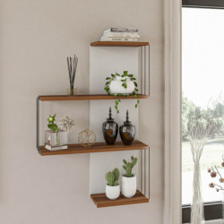 Estante de pared chambel pino blanco Practica Hogar