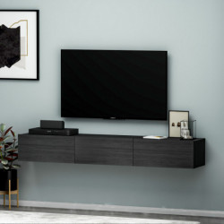 Mueble TV Terra Negro Practica Hogar