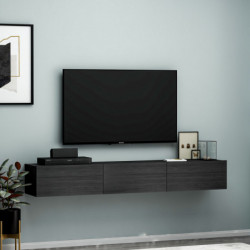 Mueble TV Terra Negro Practica Hogar