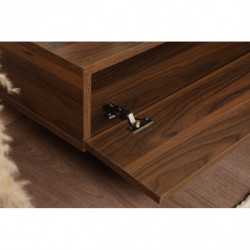 Mueble TV con estante Nirvana teca blanco Practica Hogar