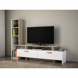 Mueble TV con estante shimal córdoba blanco Practica Hogar