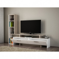 Mueble TV con estante shimal córdoba blanco Practica Hogar