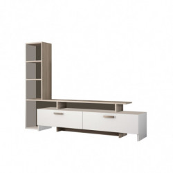 Mueble TV con estante shimal córdoba blanco Practica Hogar