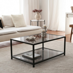 Mesa de centro Astro S400F humo negro Practica Hogar