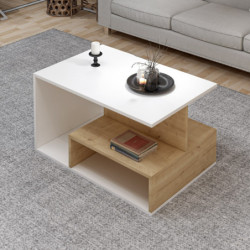 Mesa de centro Vera Oak Blanco Roble Practica Hogar