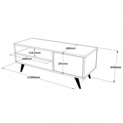 Mueble TV CD1-A pino atlántico Practica Hogar