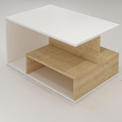 Mesa de centro Vera Oak Blanco Roble Practica Hogar