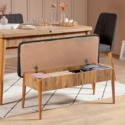 Set mesa comedor extensible y sillas (4 piezas) Vina 1053 pino atlántico antracita Practica Hogar