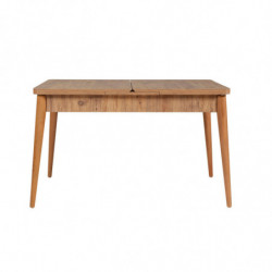 Set mesa comedor extensible y sillas (4 piezas) Vina 1053 pino atlántico antracita Practica Hogar