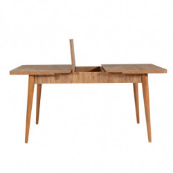 Set mesa comedor extensible y sillas (4 piezas) Vina 1053 pino atlántico antracita Practica Hogar