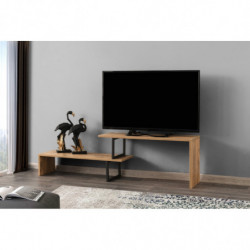 Mueble TV Ovit pino negro Practica Hogar