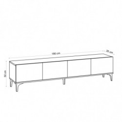 Mueble TV Nora roble zafiro Practica Hogar