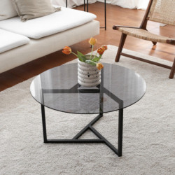 Mesa de centro Trio S402F humo negro Practica Hogar