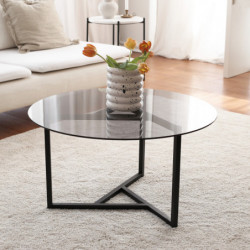 Mesa de centro Trio S402F humo negro Practica Hogar