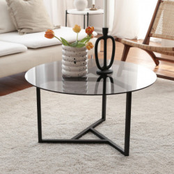 Mesa de centro Trio S402F humo negro Practica Hogar