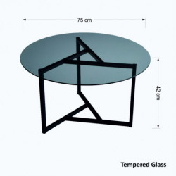 Mesa de centro Trio S402F humo negro Practica Hogar