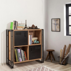 Librería Cosmo Soft pino atlántico negro Practica Hogar