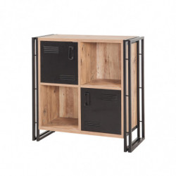 Librería Cosmo Soft pino atlántico negro Practica Hogar