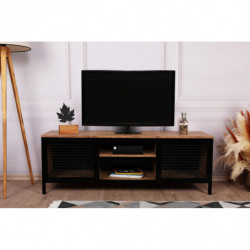 Mueble TV Zeno pino negro Practica Hogar