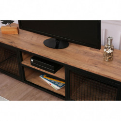 Mueble TV Zeno pino negro Practica Hogar