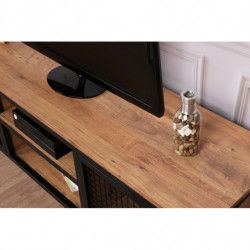 Mueble TV Zeno pino negro Practica Hogar