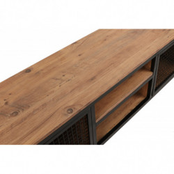 Mueble TV Zeno pino negro Practica Hogar