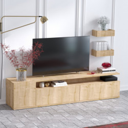Mueble TV con estante Alika roble Practica Hogar