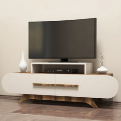 Mueble TV Rose crema nogal Practica Hogar