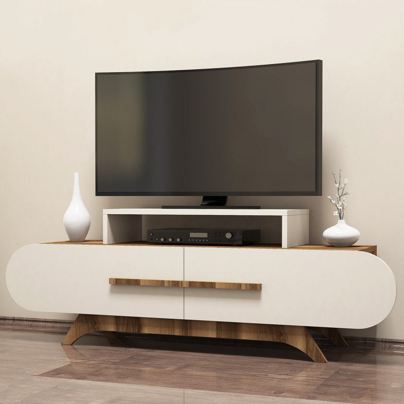 Mueble TV Rose crema nogal Practica Hogar Mueble TV Rose crema nogal Practica Hogar