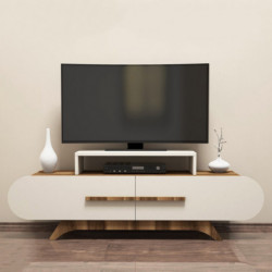 Mueble TV Rose crema nogal Practica Hogar