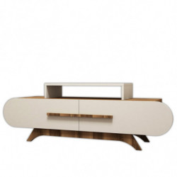 Mueble TV Rose crema nogal Practica Hogar